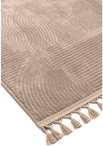 Rölyef Joy Vizonkaymaz Taban Kesme Halı Yolluk Pon Pon