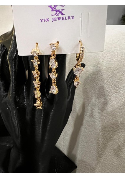 Çelik Altın Kaplama Çoklu Küpe fırsatları