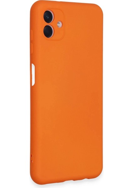 Samsung Galaxy A04E Kılıf Nano Içi Kadife Silikon - Turuncu (K95) fiyatları