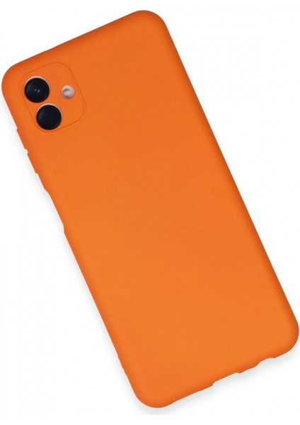 Samsung Galaxy A04E Kılıf Nano Içi Kadife Silikon - Turuncu (K95) modelleri