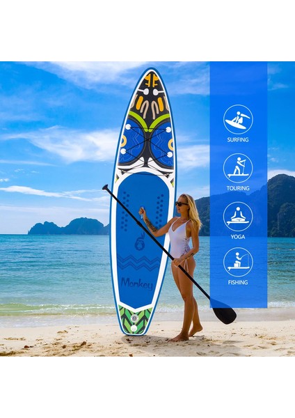 Monkey Şişme Sup Board/stand Up Paddle Board 350X85X15 cm Lacivert fırsatları