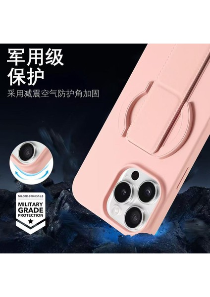 iPhone 16 Pro Max Uyumlu Magsafe Özellikli Standlı Track Silikon Kılıf