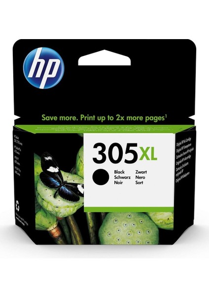 Hp 3YM62AE (305XL) Siyah Orjinal Kartuş Yüksek Kapasite - Deskjet 2300