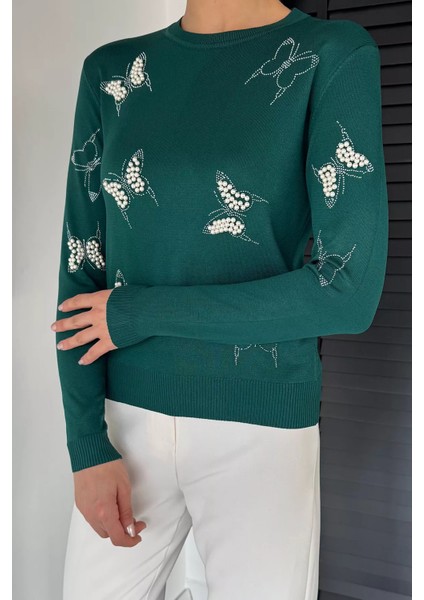 Kelebek Taşlı Triko Bluz P-00013170 modelleri