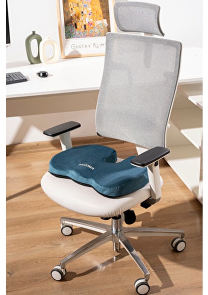 Visco Ortopedik Oturma ve Bel Destek Minderi Seti, Sırt Yastığı ve Koksiks Minderi indirimleri