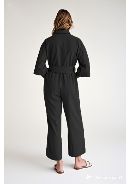 Yazlık Gömlek Yaka Keten Tulum fırsatları