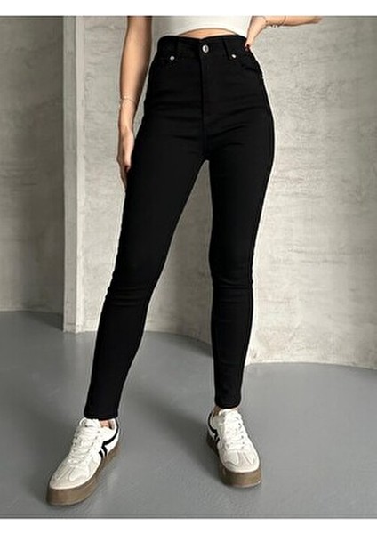 Kadın Siyah Dar Paça Jeans Kot Solmaz Skinny Jean Toparlayıcı Pantolon fırsatları