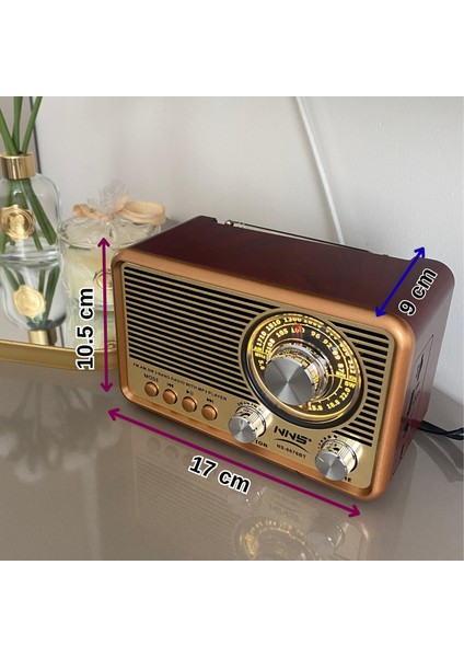Modern, Gold Nostaljik Radyo - Bluetootlu, Fenerli, Kibar, Fm Radyo & Şıklık ve Tarz Bir Arada (Videolu Ürün)