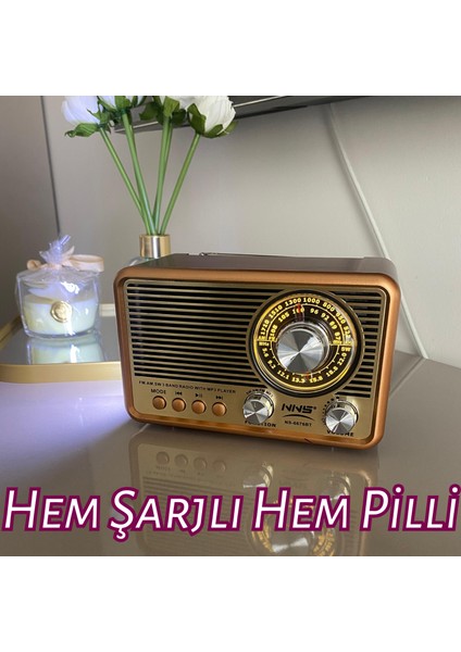 Modern, Gold Nostaljik Radyo - Bluetootlu, Fenerli, Kibar, Fm Radyo & Şıklık ve Tarz Bir Arada (Videolu Ürün)
