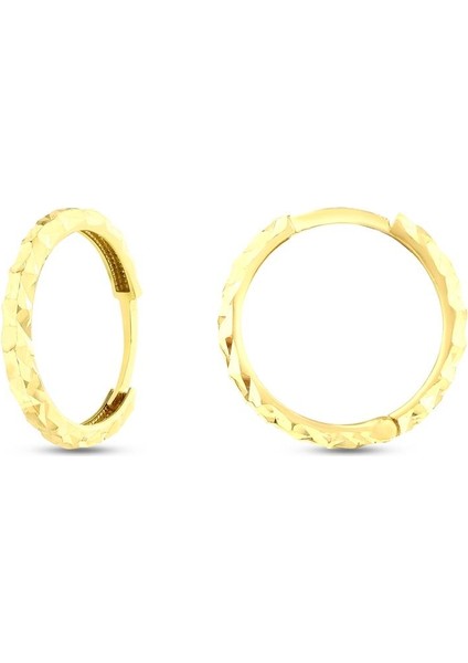 Tasarım Halka Küpe - 14K