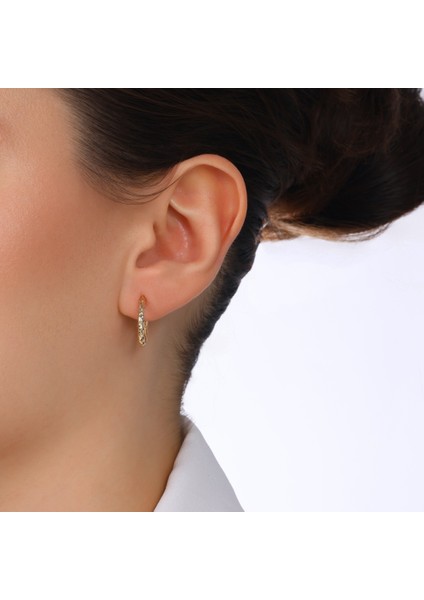 Tasarım Halka Küpe - 14K modelleri