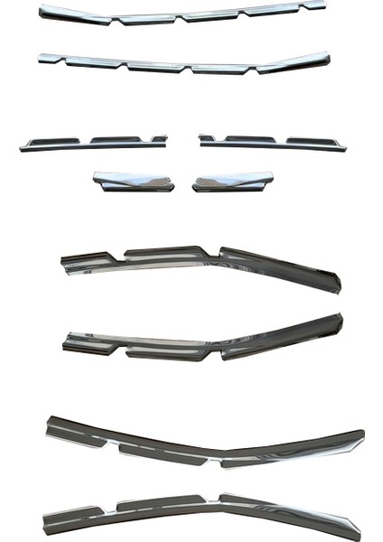 Renault Clio-5 Uyumlu Ön Tampon Çıtası Krom 10 Parça 2019 Ve Sonrası Modeller İçin