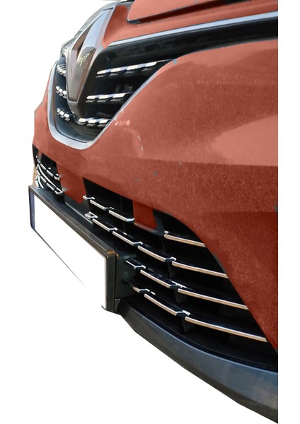 Renault Clio-5 Uyumlu Ön Tampon Çıtası Krom 10 Parça 2019 Ve Sonrası Modeller İçin fiyatları