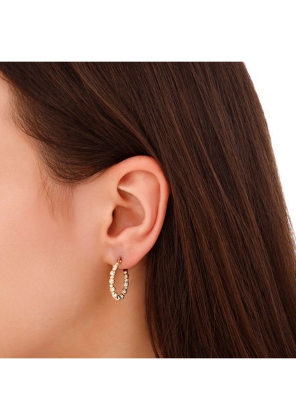 Dorika Toplu Altın Halka Küpe - 14K modelleri