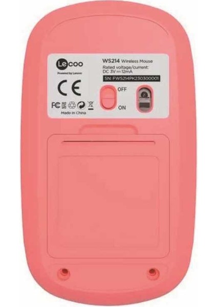 Lecoo WS214 Pembe Optik Kablosuz Mouse fırsatları