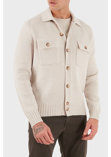% 100 Yün Regular Fit Düğmeli Cepli Örme Ceket Erkek Ceket 13109 25079 054 modelleri