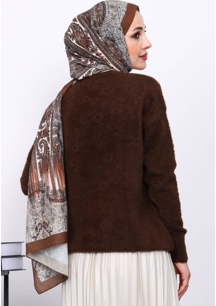 Kahverengi Bisiklet Yaka Angora Yumoş Triko Kazak fırsatları