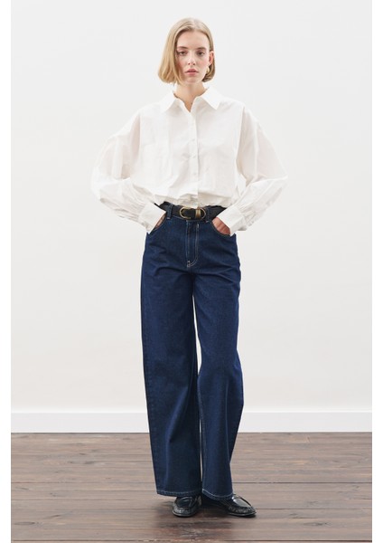 Crop Balon Form Gömlek Ekru modelleri