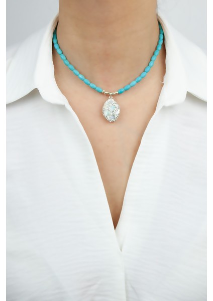 Turkuaz Doğaltaş Kolye