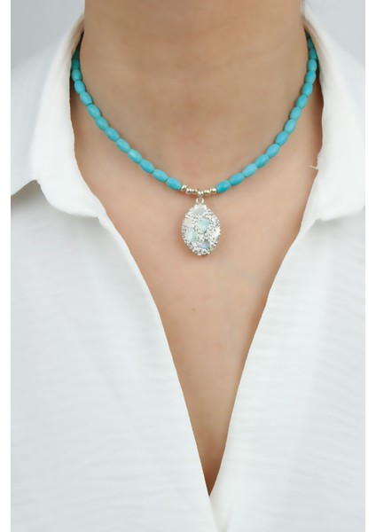 Turkuaz Doğaltaş Kolye fiyatları