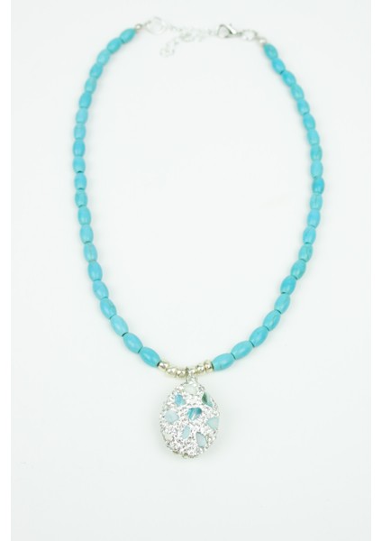 Turkuaz Doğaltaş Kolye modelleri