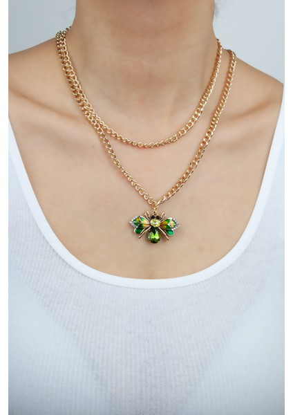 Arı Figürlü Ikili Kolye Kombini fiyatları