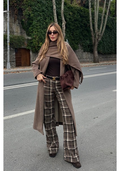 Vizon Atkı Detaylı Uzun Kaban - 85163