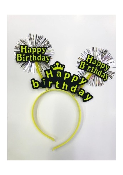 Happy Birthday Neon Renk Doğum Günü Tacı 12 Adet indirimleri