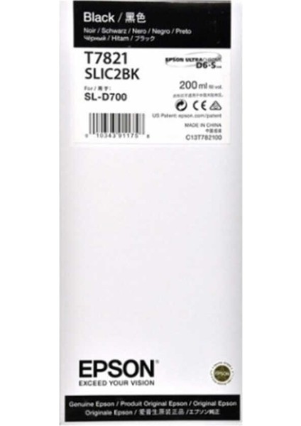 Surelab T7821 Siyah Orijinal Kartuş-C Grade