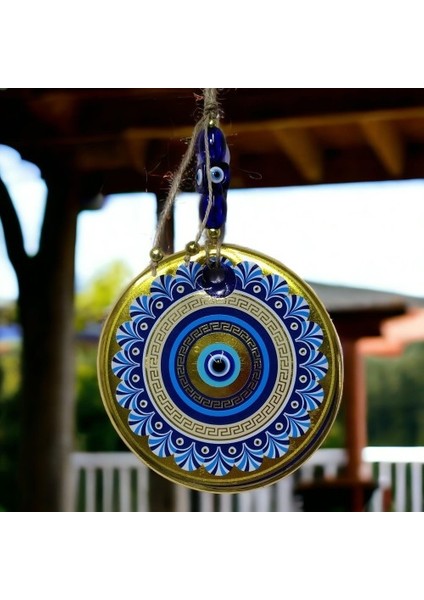 Altın Varak Nazar Boncuklu Duvar Süsü Cam Duvar Dekoru modelleri