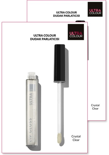 Ultra Colour Dudak Parlatıcı 7ml - Crystal Clear Ikili Set