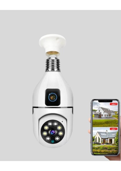 Mtxdpn 1080P Wifi Ampul Kamera Uzaktan Erişimli Hareket Sensörlü Gece Görüşlü fiyatları