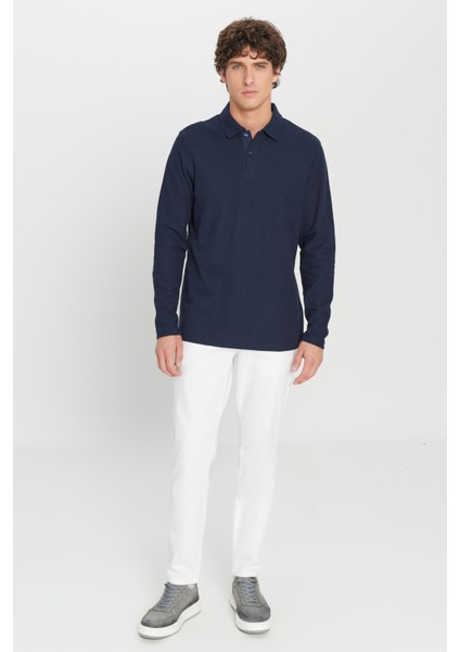 %100 Pamuk Slim Fit Dar Kesim Polo Yaka Jakarlı Triko Tişört fiyatları