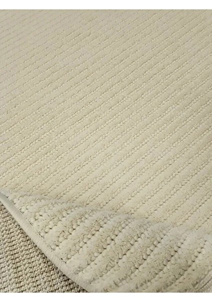 Bonny 1110 Krem Sisal Bukle Dekoratif Kabartmalı Halı Tozsuz Salon Halısı Koridor fırsatları