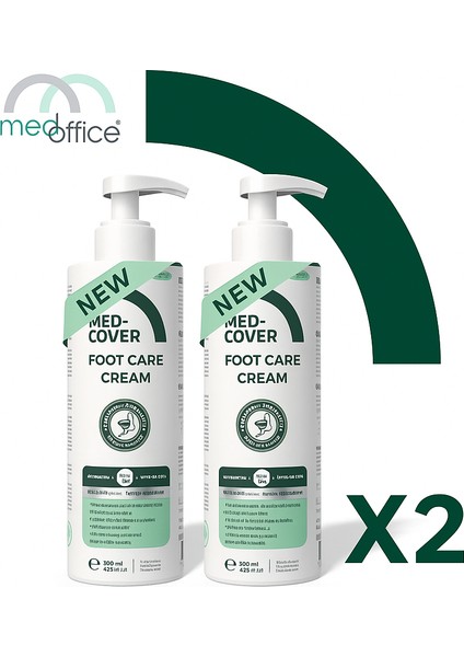 Med-Cover Ayak Bakım Kremi x 2 Adet– Uyumlu & Hassas Ciltlere Özel (%10 Üre, Shea Butter, Beeswax