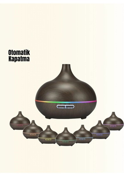 Sessiz Çalışan Aromaterapi Difüzörü – 4 Zaman Ayarlı, 7 Renkli Işık Seçeneği fırsatları