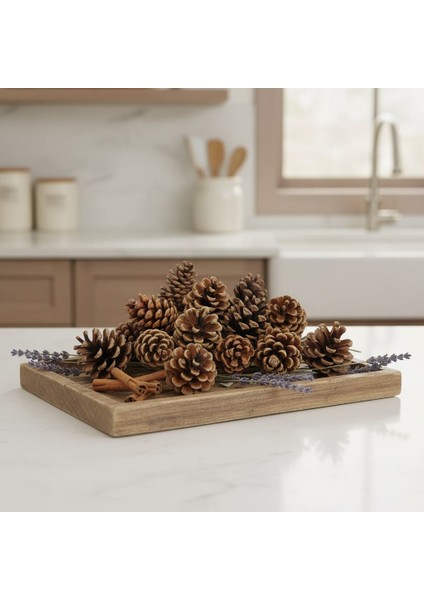 12 Adet Doğal Çam Kozalağı Dekoratif Mozaik – Koku ve Masa Süsleme Için Rustik Aksesuar indirimleri