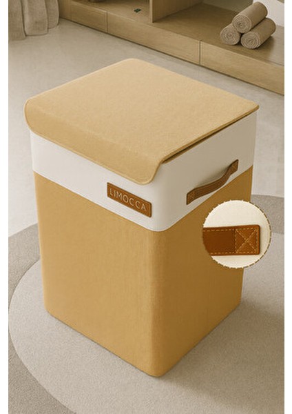 Jüt Kapaklı Çamaşır Sepeti Katlanır Kirli Çocuk Odası Oyuncak Düzenleyici Saklama Kutusu Sepet fırsatları