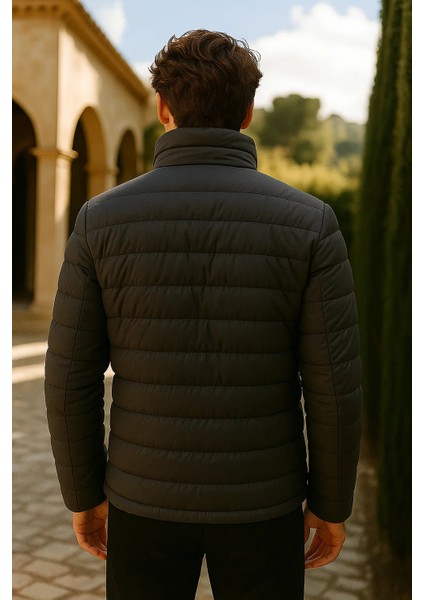 Erkek Comfort Dik Yaka Günlük Kışlık Füme Şişme Mont indirimleri