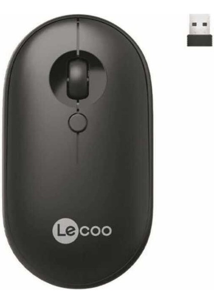 Lecoo WS212 Siyah Optik Kablosuz Mouse
