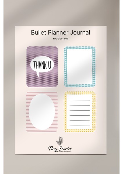Bullet Journal Sticker Seti - 6 Sayfa / Ajanda, Scrapbook, Journal fırsatları