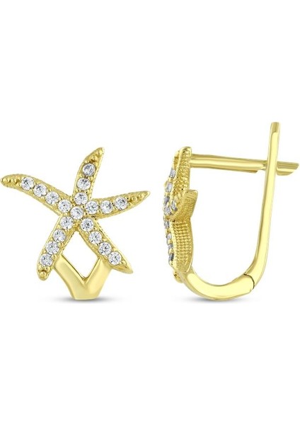 Altın Tasarım Küpe - 14K