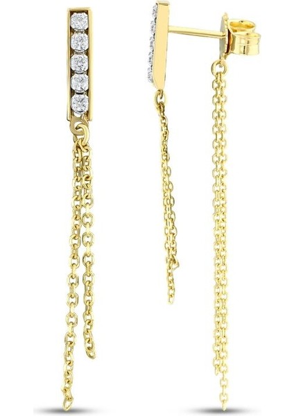 Tasarım Altın Küpe - 14K