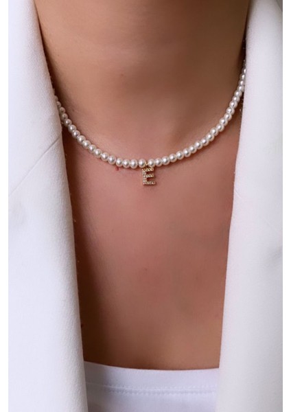 Inci Harf Kolye E Harfi