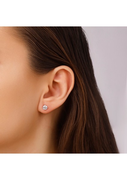 Altın Tektaş Küpe - 14K modelleri