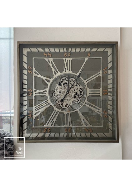 Karvitz 80 cm Ayaklı Çarklı Saat, Döner Mekanik Metal Saat, Lüks Ev Ofis Hediyesi Dekoratif Obje fiyatları