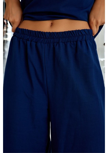 Yazlık Kısa Kollu Alt Üst Keten Takım