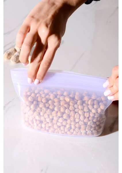 Lush Hava Sızdırmaz Kilitli Silikon Saklama Torbası 500 ml | Mor fiyatları