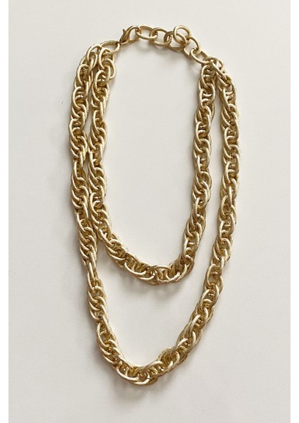 Işıltılı Zincir Çift Sıralı Kolye modelleri