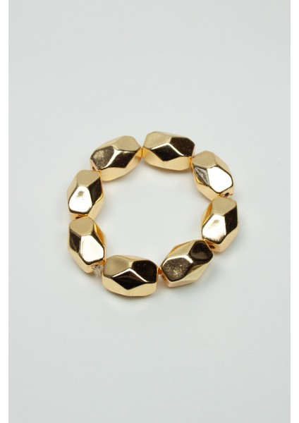 Lak Kaplama Gold Esnek Kadın Bileklik